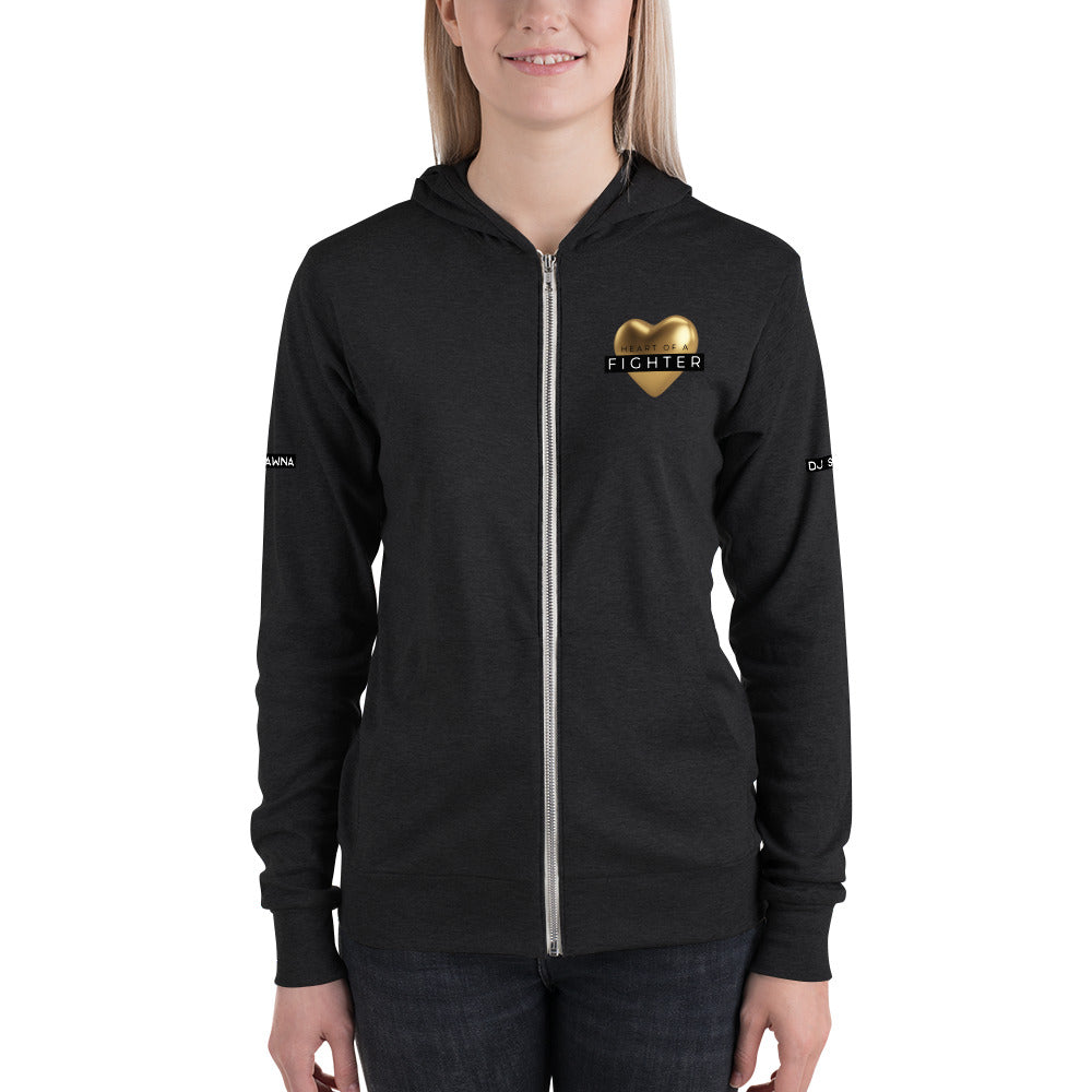 Heart Of A Fighter Unisex Zip Hoodie – DareToBe